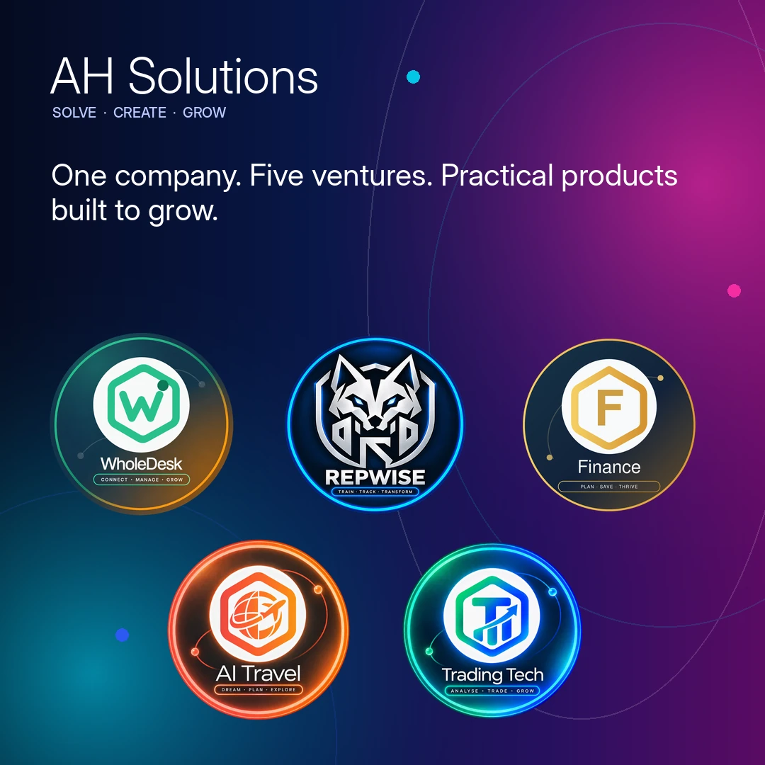 AH Solutions social media launch artwork